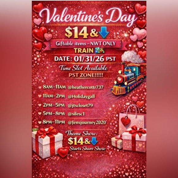 Other - Valentine's Day Party Train 🚂 $14 and below ⬇️ share show 1/31 NWT ONLY